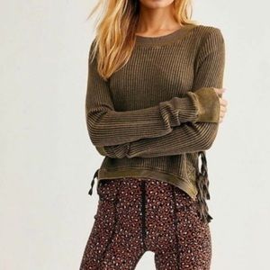 Free people Interlaken cropped sweater